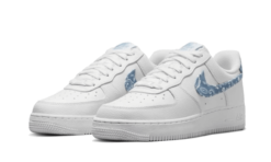 AF1-’07 Essential White Worn Blue Paisley