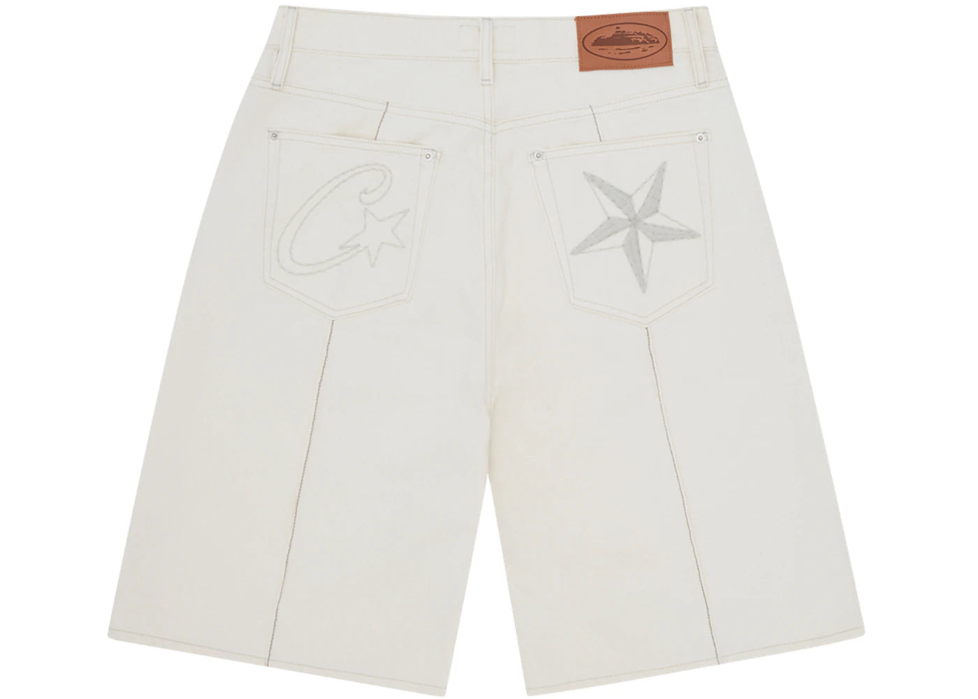 Corteiz C-Star Denim Jorts Naturale