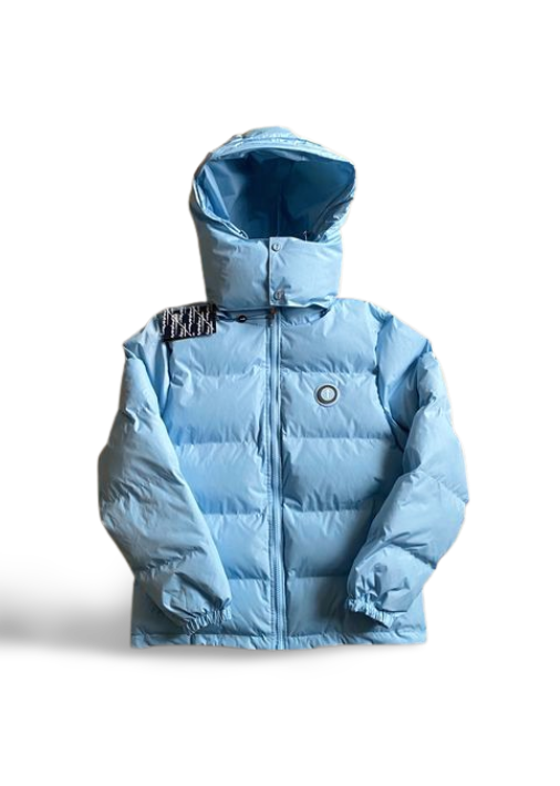 DETACHABLE HOODED PUFFER-ICE BLUE