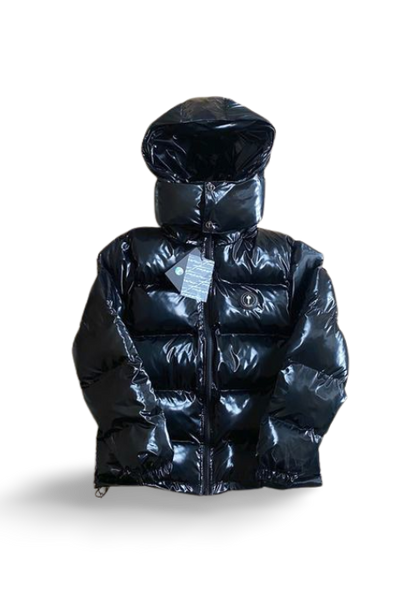 SHINY BLACK IRONGATE JACKET DETACHABLE